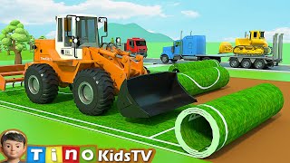 Construction Machine Trucks for Kids | Sports Playground Construction for Children