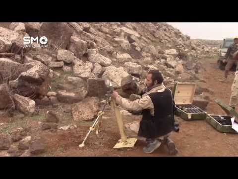 استهداف مقرات النظام من قبل الجيش الحر على جبهة الوردات في محافظة درعا