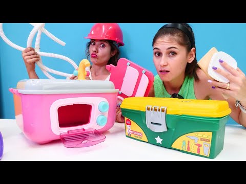 Ayşe ve Ümit! Tamirci Ümit, Ayşe'nin fırının hortumunu değiştiriyor! Tamir etme oyunu