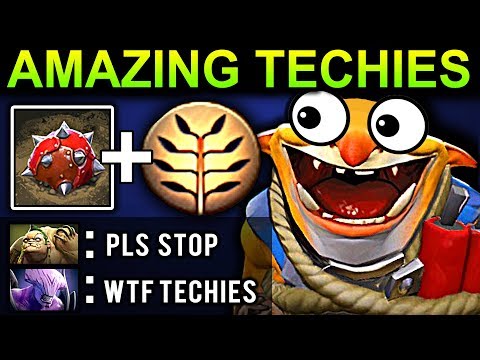 AMAZING TECHIES 100% DAMAGE - DOTA 2 PATCH 7.07 NEW META PRO GAMEPLAY