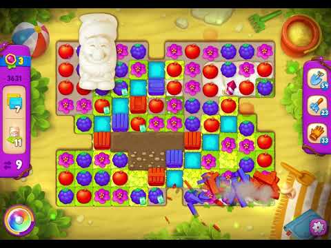 GardenScapes Level 3631 no boosters (15 moves)