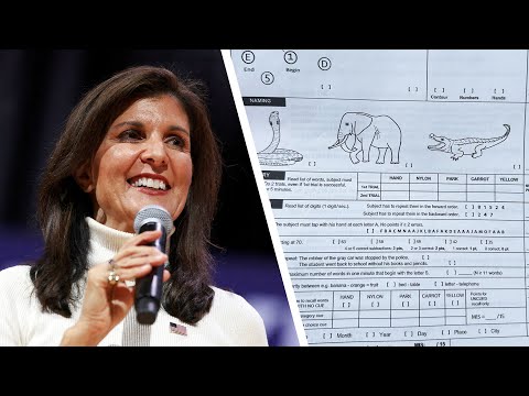 Nikki Haley hands out Trump's dementia test at her rally