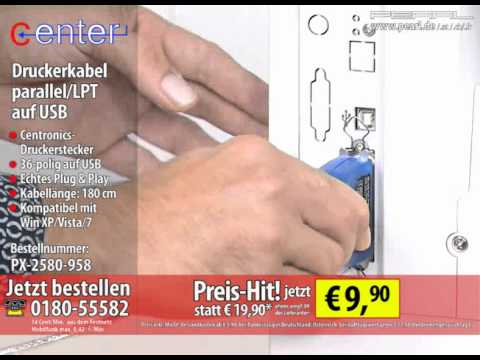c-enter Druckerkabel parallel/LPT auf USB