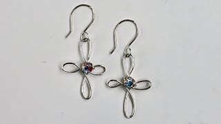 Infinity Cross Wire Earrings Tutorial