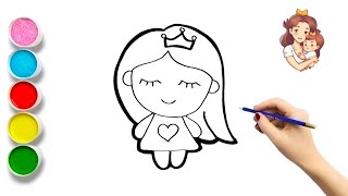 How To Draw A Beautiful Princess Step by Step 👸🎨 Princess Drawing Easy For Kids #drawingforkids