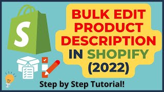 How to bulk edit product description in Shopify
