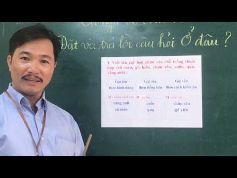 LTVC lớp 2, bài Từ ngữ về chim chóc. Đặt và trả lời câu hỏi Ở đâu? (GV Đặng Bảo Kim, TH C Phú Mỹ)