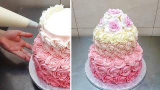 איך לזלף קרם חמאה בסגנון SWIRL ROSE מאת Cakes Step by Step