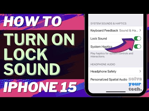 How to Turn on Lock Sound on iPhone 15