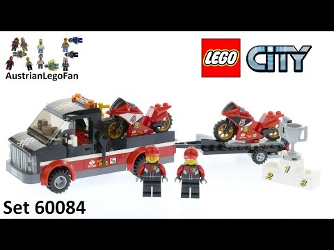 Vidéo LEGO City 60084 : Le transporteur de motos de course