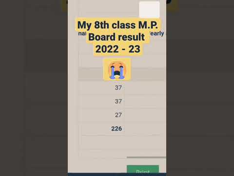 My 8th class M.P. Board Result 2022-23 😭😭😭 R.I.P #viral #board #exam #shorts