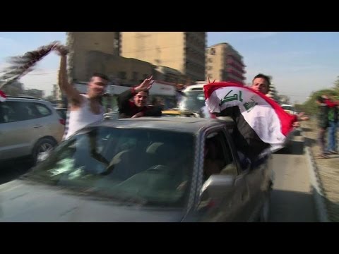 Iraq celebrate football victory over Iran in Asian Cup