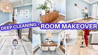 NEW! SATISFYING DEEP CLEAN WITH ME  + ROOM MAKEOVER | SPEED CLEANING MOTIVATION |HOMEMAKING CLEANING