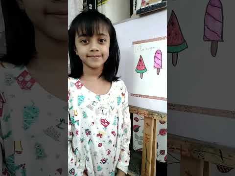 #shorts।I for Ice-Cream.Kid Draw and Paint  Ice-Cream very easy way.