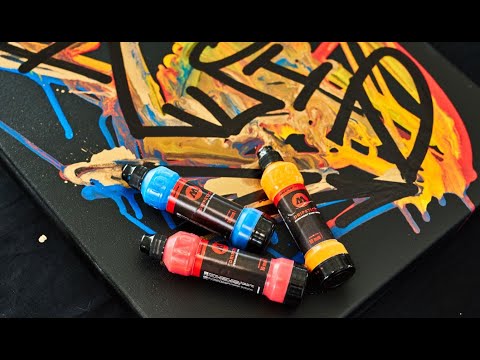 MOLOTOW Product Session #62 - fluid painting on canvas