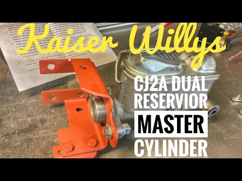 KAISER WILLYS CJ2A dual reservoir master cylinder conversion