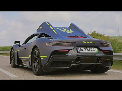 Maserati MC20 Cielo | Night Matte Interaction | Driving & Exhaust Sound