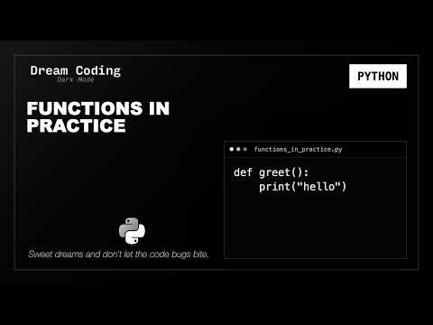 Python Functions In Practice Python Syntax To Fall Asleep To