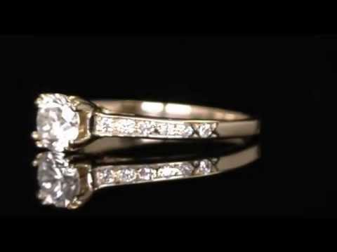 3/4 CTW Multi Stone Round Diamond Fashion Engagement Ring in 14K Yellow Gold