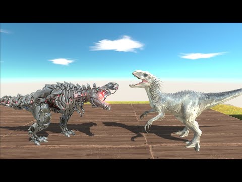 TEK - REX VS INDOMINUS REX Animal Revolt Battle Simulator