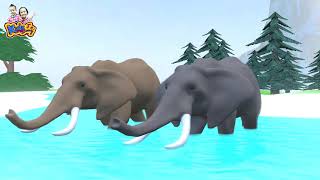 เพลงช้าง การ์ตูน 3D น่ารักๆ เพลงเด็กพี่นุ่น น้องภูมิ By KidsMeSong