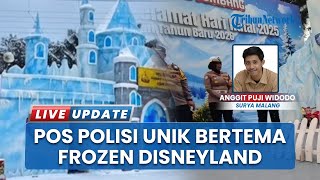 Pengamanan Natal dan Tahun Baru di Jombang Lebih Ceria dengan Pos Polisi Desain Tema Disneyland