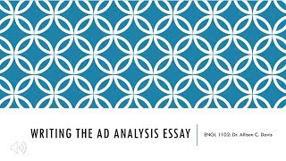 Writing the Ad Analysis Essay