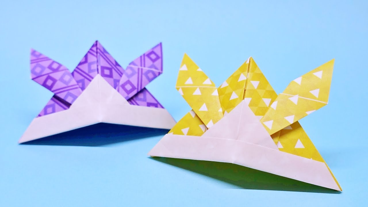 こどもの日折り紙「角長兜」の折り方を音声解説（修正版）