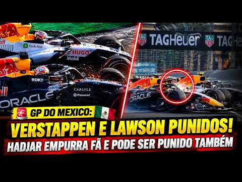 VERSTAPPEN E LAWSON PUNIDOS! HADJAR EMPURRA FÃ E PODE SER PUNIDO E HAMILTON EXPLICA ABANDONO