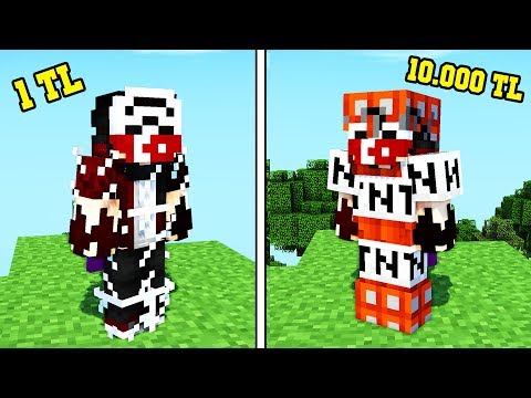 1 TL GÖRÜNMEZ ZIRH VS 10.000 TL ZIRH - ZIRH MODU - Minecraft