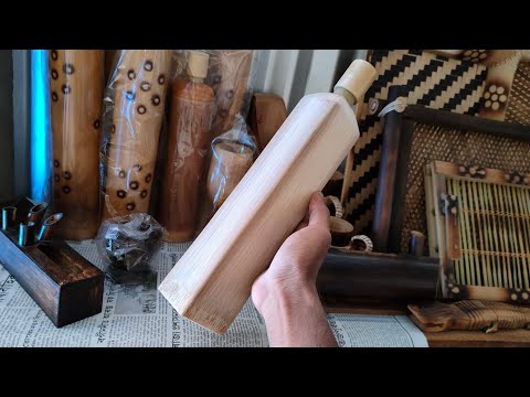 How to make Bamboo Wine Bottle/ Bamboo wine bottle making process.