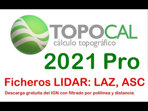 TopoCal 2021 Pro — LIDAR: LAZ, ASC