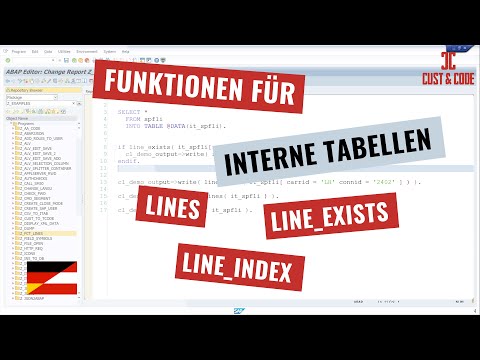 Funktionen für interne Tabellen - LINES, LINE_INDEX, LINE_EXISTS [deutsch]