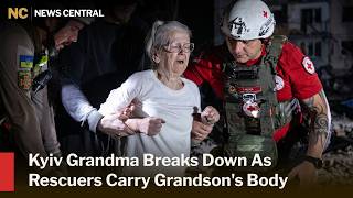 Heart Wrenching Scenes: Woman Wails Beside Grandson's Body After Russian Attack On Kyiv | AH1F