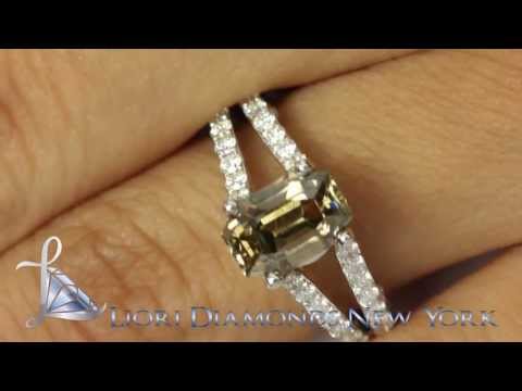 FD-116 - 2.85 Ct. Fancy Cognac Brown Octagonal Cut Diamond Engagement Ring Vintage Style