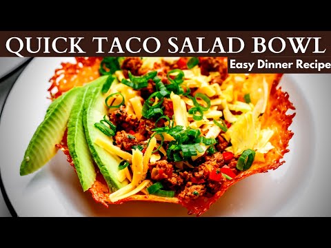 How to Make Taco Salad Bowls - Keto Taco Salad Recipe