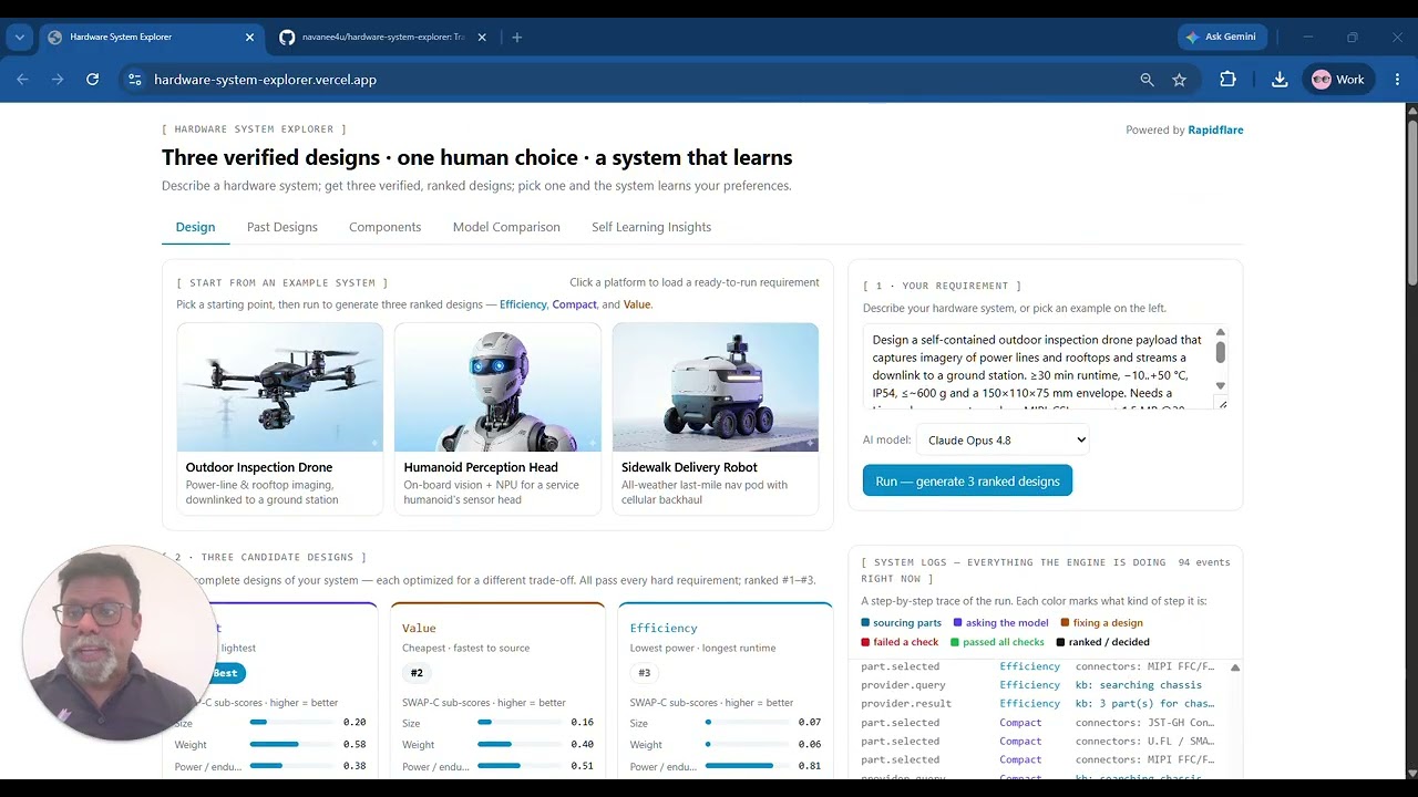 Claude for Hardware - Solution Space Explorer with Loop Engineering project preview