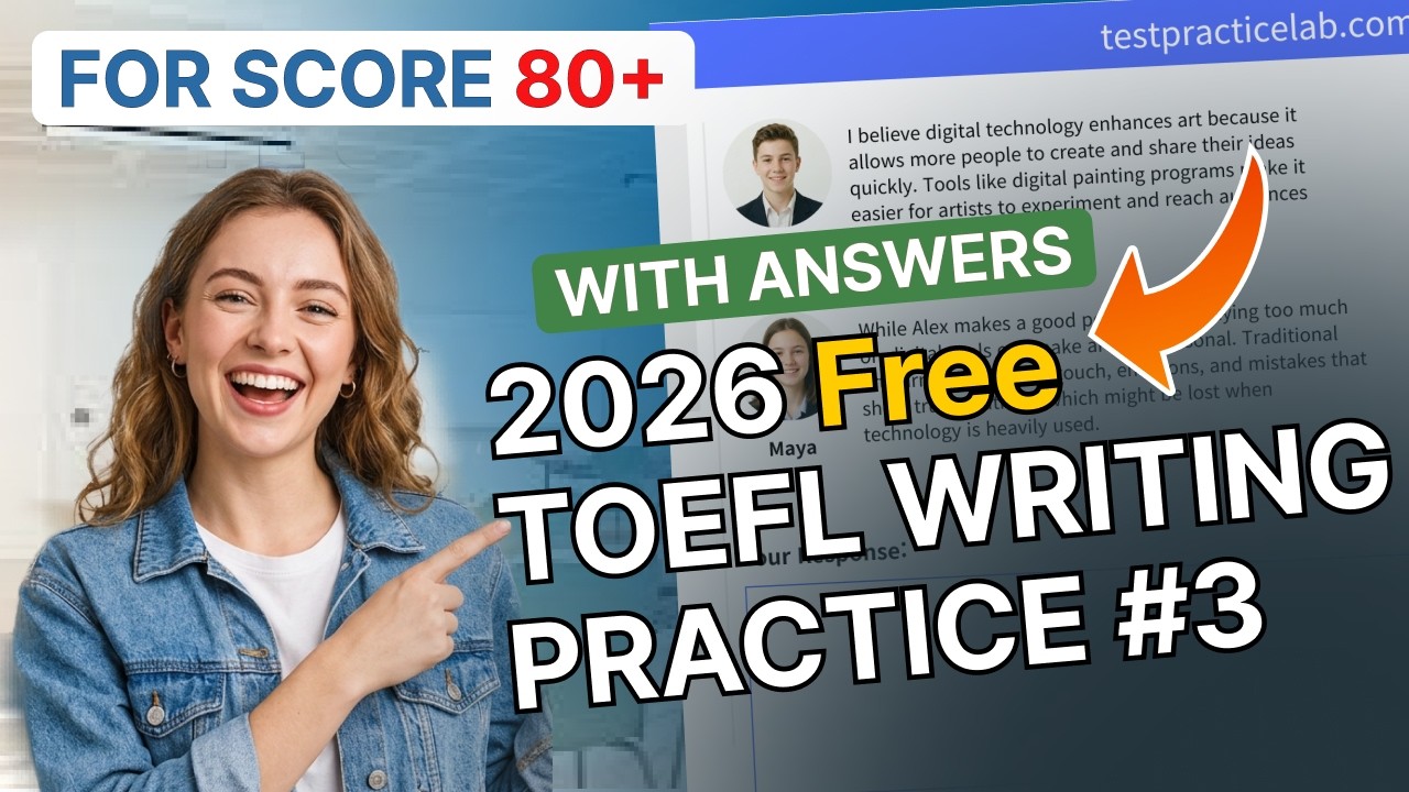 2026 Free Toefl Writing Test #3 (for score 80+)