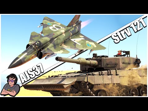 Swedens BRILLIANT Tank Busting Duo That BALANCES 10.7 - AJS37 & Strv 121 - War Thunder