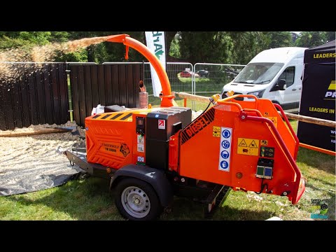 Watch Timberwolf's new 8-inch diesel woodchipper in action