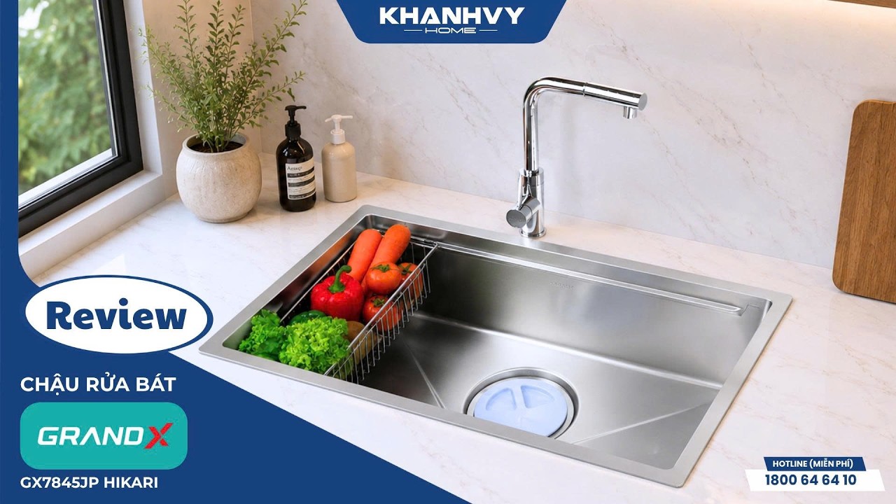 Chậu rửa chén GrandX GX7845JP Hikari