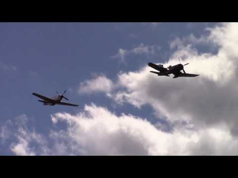 P-51 Mustang & F4U Corsair-Flyby-Sept 2016