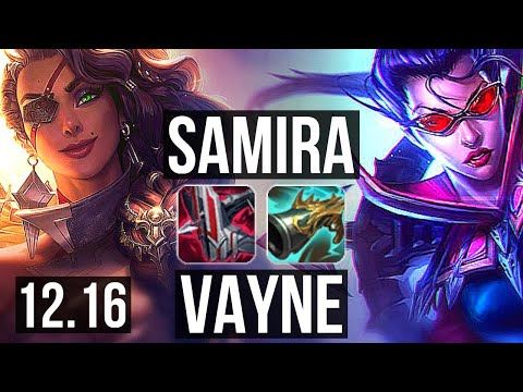 SAMIRA & Leona vs VAYNE & Lulu (ADC) | 70% winrate, 7/2/4 | KR Grandmaster | 12.16