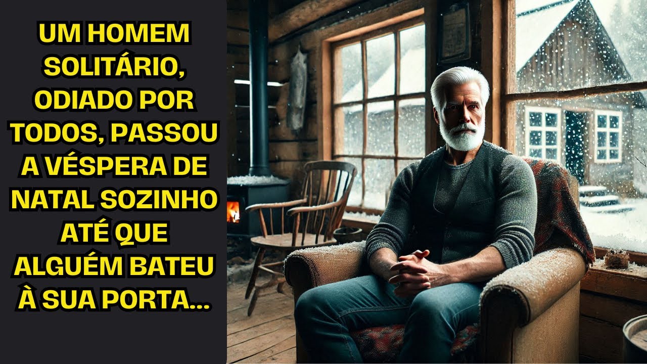 Um homem solitário, odiado por todos, passou a véspera de Natal sozinho até que alguém bateu à sua..