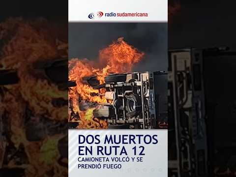 🚨 #URGENTE 🚔 🔥 🛣️ Dos personas murieron calcinadas tras el despiste e incendio de una camioneta