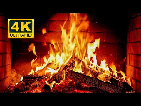 🔥 Cozy Fireplace 4K (12 HOURS). Fireplace with Crackling Fire Sounds. Crackling Fireplace 4K