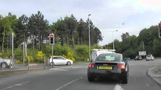 preview picture of video 'Driving From Exeter Services, Sidmouth Road, Exeter To M5 Motorway J31  (Plymouth A38), England'