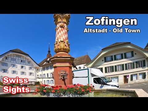 Zofingen Aargau Schweiz 4K Wunderschöne Altstadt