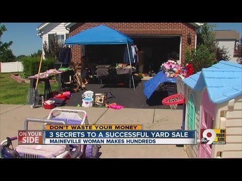 Three secrets to successful yard sale.
