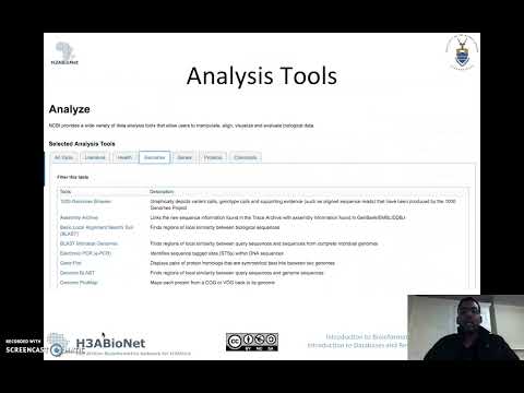 introduction to bioinformatics H3ABionet  course (databases and resources) part 2